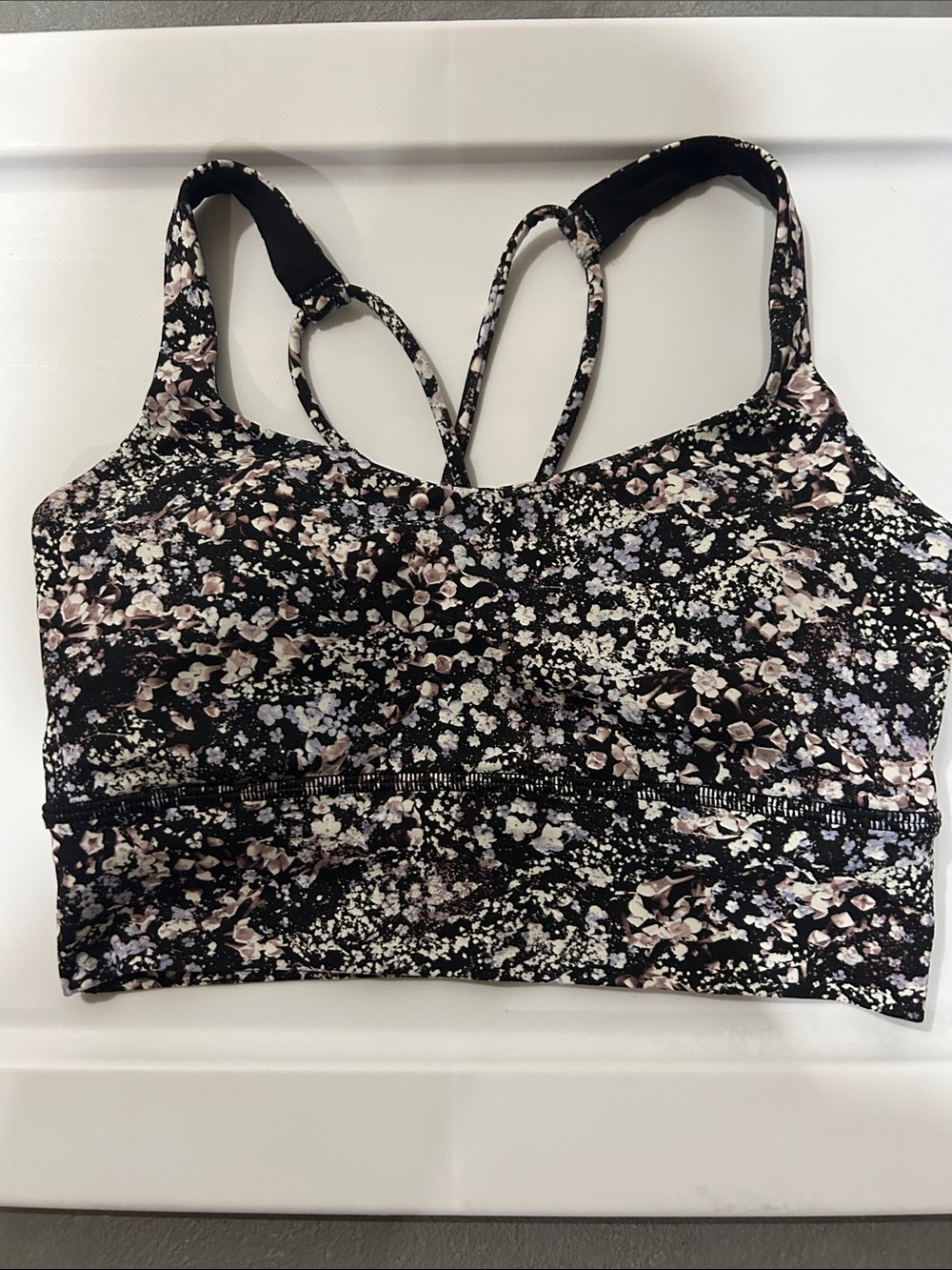 Lululemon Floral Black & White Women’s Strappy Bralette
